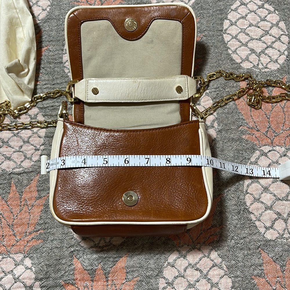 Tory Burch Brown Quilted Crossbody with Cream Trim - Picture 8 of 13